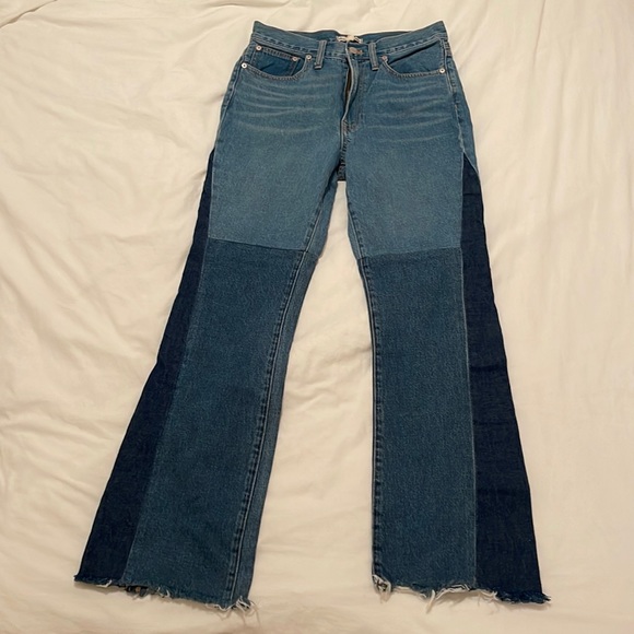 Flare Jeans Everlane Jeans Vs Madewell Madewell X ISKO Patchwork Rigid  Flare Jeans Size 27